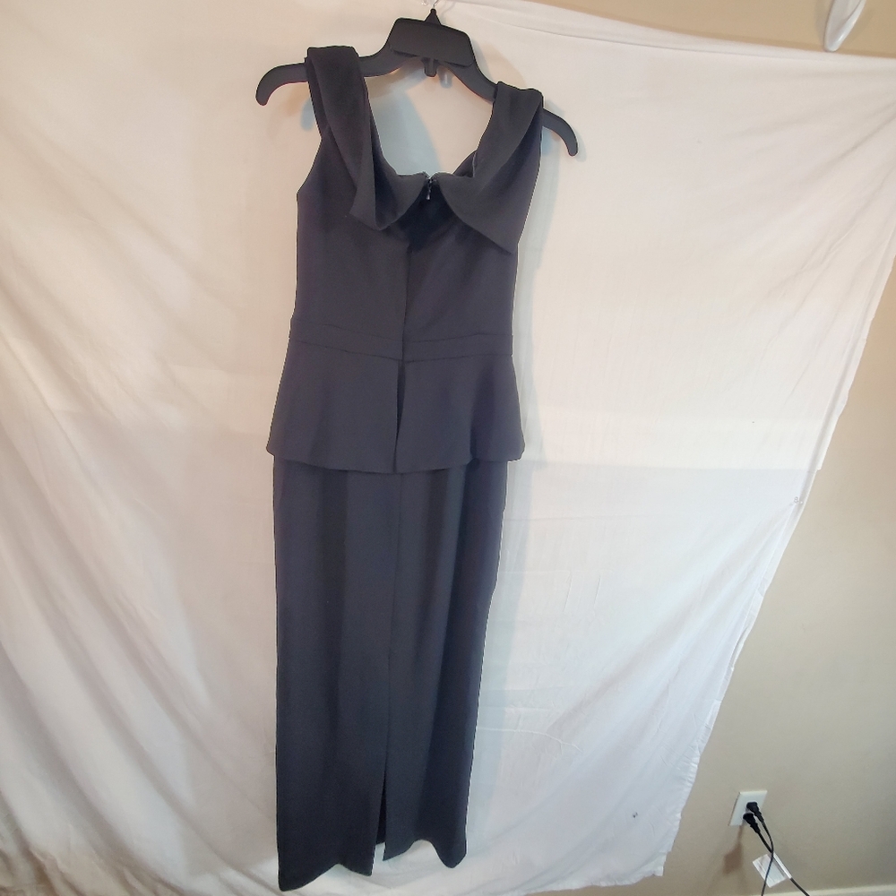 XSCAPE Women’s Size 10 Black Off the Shoulder Scuba Crepe Gown Dress New Tags - Picture 3 of 3